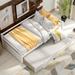 Twin Size Daybed w/Trundle & Wood Frame Set&Wooden Slat Support, White