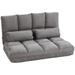 Convertible Floor Sofa Chair, Folding Sofa Bed, with 2 Pillows, Adjustable Backrest and Headrest