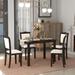 5 Piece Dining Table Set with 4 Dining Chairs for Dining Room Kitchen