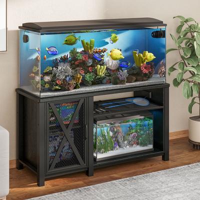 Moasis 55-75 Gallon Aquarium Stand with Power Outlets,Fish Tank Stand with Storage Cabinet