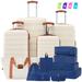 Luggage Set 4 Piece, Expanable ABS Hardshell TSA Lock Spinner Suitcase and Travel Bag, 8 Luggage Storage Bags, 4 Luggage Tags