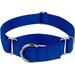 Royal Blue Martingale Heavy Duty Nylon Dog Collar - 21 Vibrant Color Options (3/4 Inch Width Small)