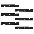 Six (6) Aftermarket Replacement 16 1/4 Notched High Lift Lawn Mower Blades Fits Exmark Models Replaces 103-6401