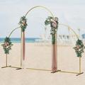 3Pcs Metal Stand Wedding Arch Backdrop Stand Ceremony Party Yard Decoration