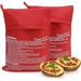 2 pack Microwave Potato Bag Reusable Microwave Cooking Bag Baking Bag Potato Bag Red