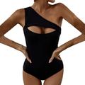 Women s Swimsuit Bikini Solid Color Conjoined Swimsuit High Waist Swimsuit Beach Suit 1 Piece Swimsuit Women for Lap Swimming Plus Size Bikini Panties 4Xl