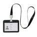 Nomeni Id Badge Holders Clearance! Double-Sided Transparent Employee Work Card Holder Employee Plastic Id Card Passport Holder Black