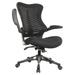 MYXIO Executive Ergonomic Office Chair Back Mesh On Seat and Back -up Arms Molded Seat with a 55kg Foam Density Double Handle Mechanism (Black MESH Fabric SEAT)