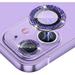 Bling Camera Lens Protector Compatible for iPhone 12(6.1 )/12 Mini(5.4 )/11(6.1 ) Ultra Thin/Clear Full Cover Metal Giltter Ring Anti-Scratch Tempered Glass Screen Protector - Purple Diamond