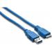 Hosa - USB-310AC - 10 ft SuperSpeed USB 3.0 Cable - Type A to Micro-B