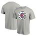 Men's Fanatics Branded Heather Gray LA Clippers Primary Logo T-Shirt