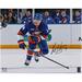 Bo Horvat New York Islanders Autographed 16" x 20" Blue Jersey Skating Photograph