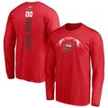 Men's Fanatics Branded Red Western Kentucky Hilltoppers Playmaker Personalized Football Long Sleeve T-Shirt