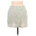 Zara Casual Mini Skirt Mini: Green Floral Bottoms - Women's Size Medium