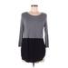 TWO by Vince Camuto 3/4 Sleeve Top Gray Crew Neck Tops - Women's Size Medium