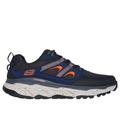 Skechers Men's Relaxed Fit: D'Lux Journey Sneaker | Size 12.0 | Navy/Orange | Leather/Synthetic/Textile