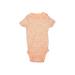 Just One You Made by Carter's Short Sleeve Onesie: Orange Stripes Bottoms - Size 6 Month
