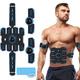 LOFFU EMS Muscle Stimulator, Abs Trainer, Abdominal Muscle Toner, with USB Rechargeable, 8 Modes & 19 Intensities, Trainer Belt for Men & Women, Body Fitness Stimulator