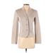 Body By Victoria Blazer Jacket: Short Tan Print Jackets & Outerwear - Women's Size 2