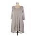 Lush Casual Dress - Sweater Dress: Gray Marled Dresses - Women's Size Small