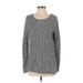 Ann Taylor LOFT Pullover Sweater: Gray Marled Tops - Women's Size Small