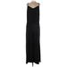 Express Casual Dress V Neck Sleeveless: Black Print Dresses - Women's Size Large