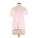 Croft & Barrow Short Sleeve Blouse: Pink Tops - Women's Size Large