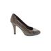 Isola Heels: Pumps Stilleto Cocktail Party Gray Shoes - Women's Size 7 - Almond Toe