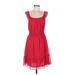 Old Navy Casual Dress - Party Scoop Neck Sleeveless: Red Print Dresses - Women's Size Medium