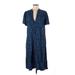 Treasure & Bond Casual Dress - Midi: Blue Dresses - Women's Size Medium