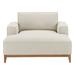 Birch Lane™ Nicky 53" Upholstered Chaise Lounge Polyester/Wood in Brown | 34 H x 53 W x 65 D in | Wayfair 11FEC4F66D314B04BA7FC41C69102566