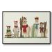 The Holiday Aisle® Llama Family Winter Sports- Premium Gallery Wrapped Canvas - Ready To Hang Canvas, in Gray | 25" H x 37" W x 2" D | Wayfair