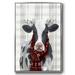 The Holiday Aisle® Yuletide Cow I-Framed Gallery Wrapped Canvas Canvas, Solid Wood in Black/Blue/Brown | 25 H x 17 W x 1.5 D in | Wayfair