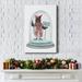 The Holiday Aisle® Christmas Penguin Snow Globe Canvas, Solid Wood in Blue/Gray/Red | 27 H x 18 W x 1.5 D in | Wayfair