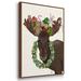 The Holiday Aisle® Christmas Moose & Christmas Gifts Canvas, Solid Wood in Gray | 37 H x 25 W x 1.5 D in | Wayfair C32DD1A32FF441B0BBDC49298D626CAB