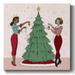 The Holiday Aisle® Holly Jolly Holiday I On Canvas Print Canvas, Solid Wood in Brown/Green/Red | 10 H x 10 W x 1.5 D in | Wayfair