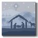 Red Barrel Studio® Blue Nativity II On Canvas Print Canvas, Solid Wood in Blue/Gray | 10 H x 10 W x 1.5 D in | Wayfair