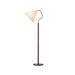 Orren Ellis Wilmina 58.75" Traditional Floor Lamp Solid Wood/Metal in Black/Brown | 58.75 H x 20.75 W x 14 D in | Wayfair