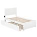 Red Barrel Studio® Jeinny Solid Wood Platform Bed Wood in White | 41.33 H x 41.66 W x 77.25 D in | Wayfair 09B8492B5B474BF188BD01B40C914D03