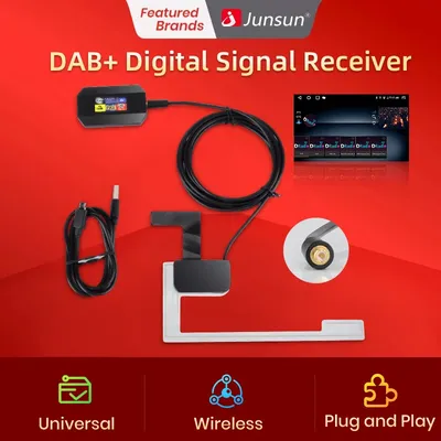Junsun-Adaptateur d'antenne amplifiée pour autoradio DAB + Android 8.1 9.0/10.0 accessoires de