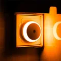 Veilleuse LED avec capteur de nuit intelligent ronde plug-in lampe murale maison cuisine