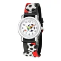 Montre de sport à motif de football de dessin animé pour enfants montres simples pour étudiants