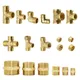 Ottone 1/2 "3/4" 1 "1.2" 1.5 "2" connettore filettato femmina maschio Tee gomito riparazione