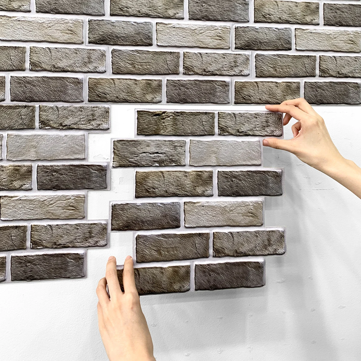 1/10pcs Adesivo da parete 3D Autoadesivo Pannello da parete in mattoni finti Peel and Stick Piastrelle da cucina Backsplash Adesivo per piastrelle da parete per bagno