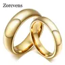 ZORCVENS Mode 100% reinem wolfram ringe 4MM/6MM breite Gold-Farbe hochzeit ringe für frauen und