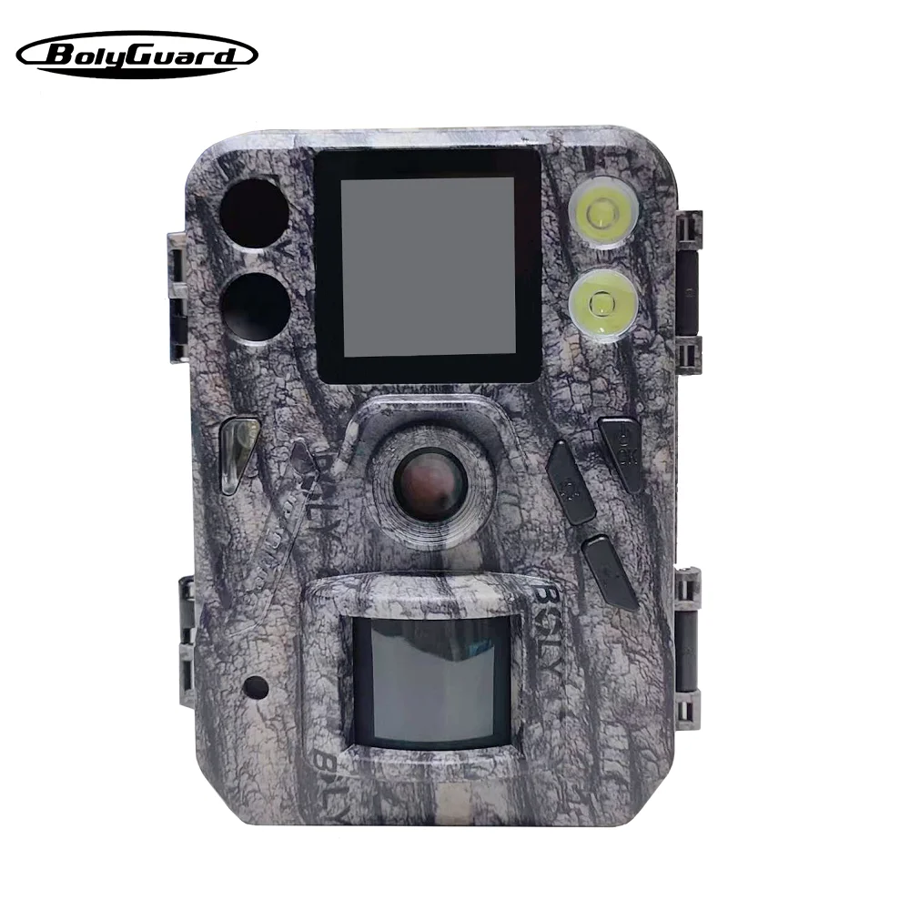 BolyGuard SG520-Plus Fotocamera da Caccia 4K 48MP con Doppio Flash HD (IR Nero e LED Bianco) per Visione Notturna e Osservazione Fauna Selvatica