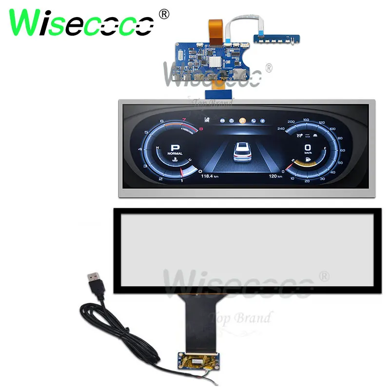 Wisecoco 12,3 Inch Touch Screen 1920x720 IPS LCD Screen Modul USB-C Fahrer Board Raspberry Pi Automotive Display Image