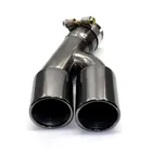 Un pezzo di scarico in acciaio inossidabile titanio nero doppio silenziatore punte terminale di scarico per BMW serie 3 320i 318i F30 2013-2016