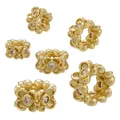 ZHUKOU 6/8mm beads for jewelry making three-dimensional petal bead for bracelets women bracelets