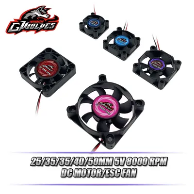 RC fan 25/30/35/40/50mm 8000RPM 5V-7V DC High wind cool Motor ESC fan heat sink 30/60/120/150A ESC 36/42mm motor futaba plug